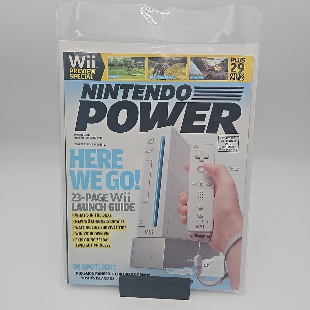 Nintendo Power Magazine Volume 210 December 2006 Wii Launch Poster Pokemon Comic